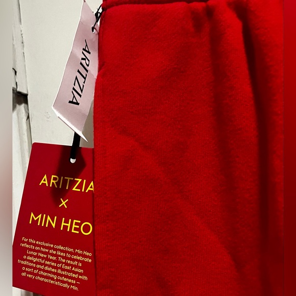 NWT Aritzia X Min Heo Lunar NY Mega flashing red joggers/ sweatpants - Picture 4 of 16